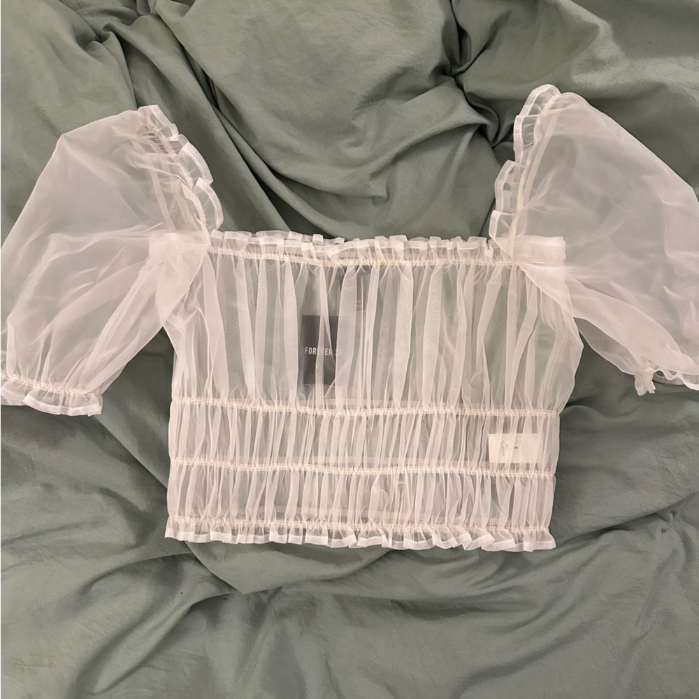 Mesh scrunch top